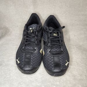 Puma Womens Tazon 6 Luxe Black/Gold Running Shoes Sneakers Size 7 - EUC Like New